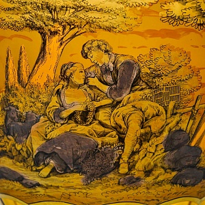 Большая Авторская Коллекционная Ваза «Свидание», Хрусталь OERTEL & Co, Богемия.