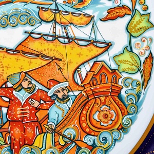 Коллекционное Блюдо - Тарелка «Мифы, сказания. Сквозь бурю» Фарфор Hutschenreuther Германия.