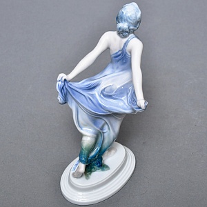 Антикварная Фарфоровая статуэтка «Невеста ветра», Арт Деко, Rosenthal Германия, 1912 - 1914 годы. 