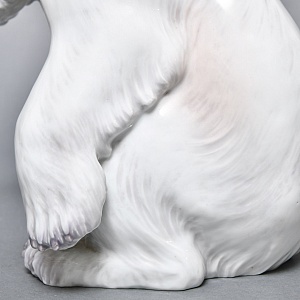 РЕДКОСТЬ! Большая Фарфоровая статуэтка «Белый медведь», Dahl-Jensen Дания, середина ХХ века.