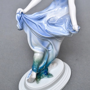 Антикварная Фарфоровая статуэтка «Невеста ветра», Арт Деко, Rosenthal Германия, 1912 - 1914 годы. 