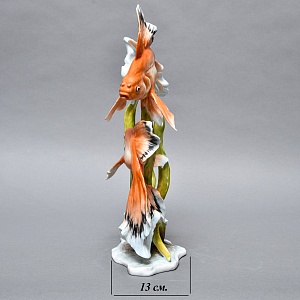 Коллекционная Фарфоровая статуэтка «Две золотые рыбки», ROSENTHAL Германия, 1974 - 1982 годы.