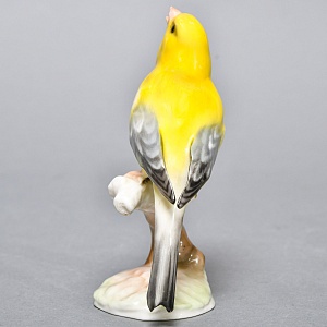 Коллекционная Фарфоровая статуэтка «Птица. Канарейка», Hutschenreuther Германия, середина ХХ века.