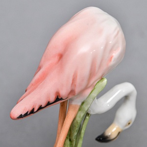 Коллекционная Фарфоровая статуэтка «Птица. Фламинго», ROSENTHAL Германия, середина ХХ века. 