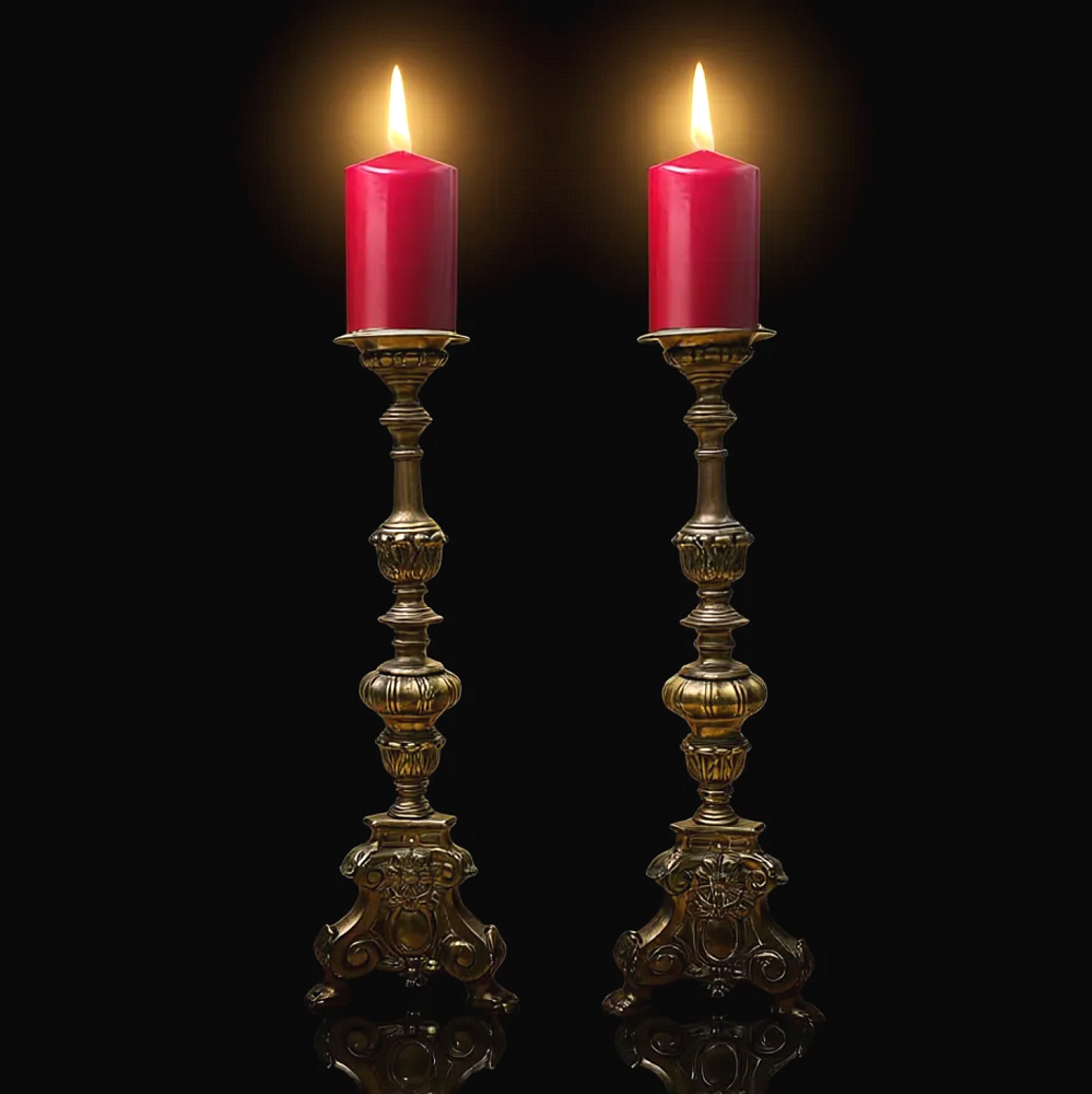  Пара Старинных Напольных Подсвечников - Шандалов, Англия первая половина ХХ век.