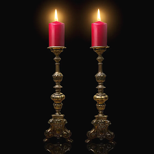  Пара Старинных Напольных Подсвечников - Шандалов, Англия первая половина ХХ век.