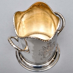 Сервировочная Подставка для Бутылок - Бутылочная передача Silverpalted Металл, SHEFFIELD Англия. 