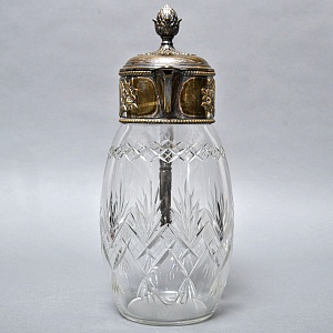 Старинный Антикварный Хрустальный Графин - Кувшин на 4 литра. Silverplate, Германия начало ХХ века.