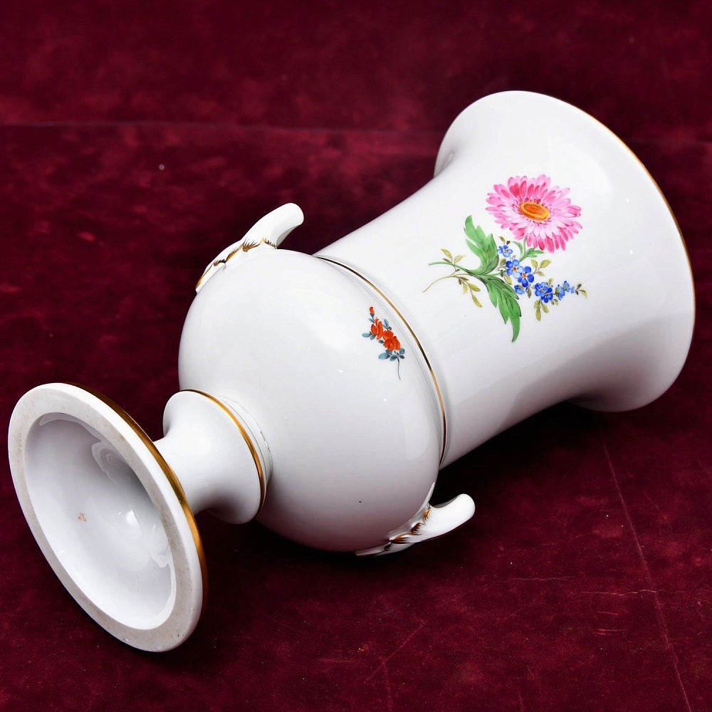 Антикварная Коллекционная Кратерная Фарфоровая Ваза MEISSEN, Германия - первая половина ХХ века.