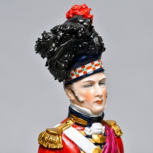 Коллекционная Фарфоровая статуэтка «Солдаты Британской армии. Черный Дозор», SITZENDORF Германия. 