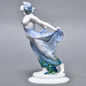 Антикварная Фарфоровая статуэтка «Невеста ветра», Арт Деко, Rosenthal Германия, 1912 - 1914 годы. 