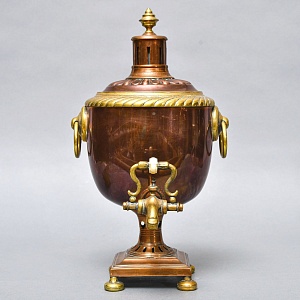 Редкость! Старинный Медный Угольный Самовар на 2,5 л. Германия, начало XX века.