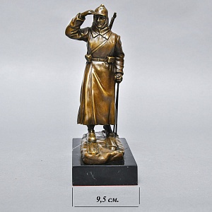 Авторская Бронзовая Статуэтка «Красноармеец в дозоре», Россия конец ХХ - начало ХХI веков. 