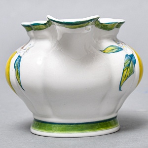 Авторский Чайный сервиз на 4 персоны «Лимоны», фарфор, ручная роспись, Гжель Россия -2000 г..