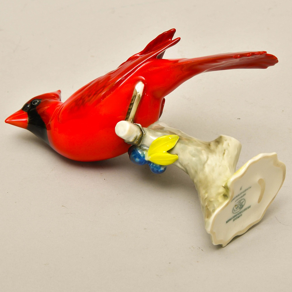 Коллекционная Фарфоровая Статуэтка «ПТИЦА - КАРДИНАЛ», Hutschenreuther Германия, 1968 - 1970 годы.