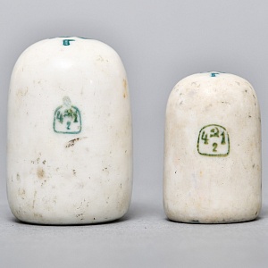 Редкость! Антикварный Набор фарфоровых гирь разновесов (100-50-20-10гр.) - СССР - 20 гг.