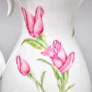 Винтажный Фарфоровый Кувшин «Роза Живанши», Franklin Porcelain США - 1986 год.