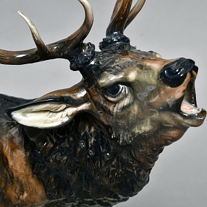 Редкость! Большая Фарфоровая статуэтка «ОЛЕНЬ», ROSENTHAL Германия, 1946 - 1949 годы. 