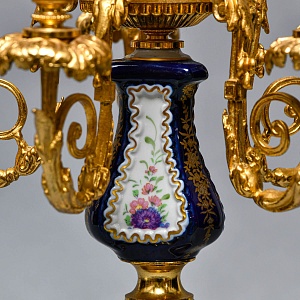 Редкость! Большой Фарфоровый Канделябр - Подсвечник на 6-ть свечей, Giulia Mangani Италия, середина ХХ века. 