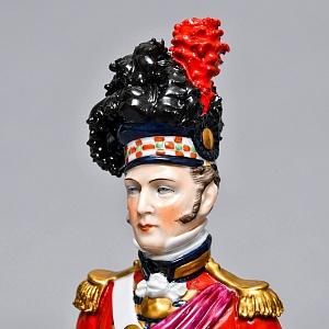 Коллекционная Фарфоровая статуэтка «Солдаты Британской армии. Черный Дозор», SITZENDORF Германия. 