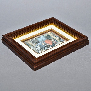 Объемная Картина - Панно в технике 3D декупаж «За покупками», 70-е годы ХХ века.