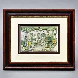 Объемная Картина - Панно в технике 3D декупаж «В мастерской фотографа», 70-е годы ХХ века.