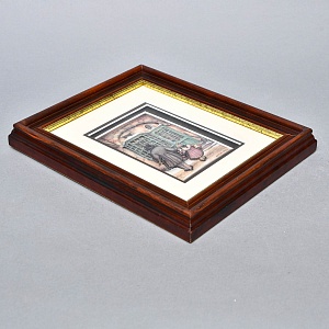 Объемная Картина - Панно в технике 3D декупаж «У витрины магазина», 70-е годы ХХ века.