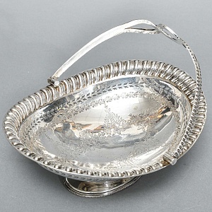 Винтажная Сухарница - Фруктовница, Металл Silverplate, Sheffield Англия, 60-е гг.