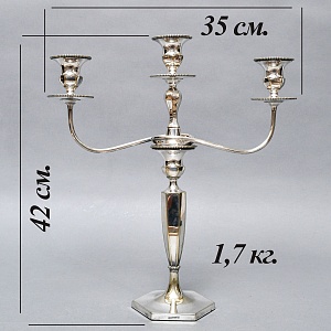 Пара Больших Антикварных Канделябров Подсвечников Silverplated, SHEFFIELD Англия начало ХХ век.