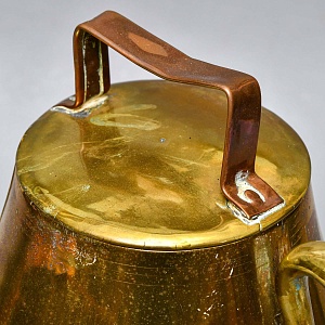 Антикварный Латунный Кофейник - Чайник - Кувшин на 4,5 литра, Франция начало ХХ века.