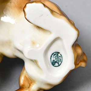 Коллекционная Фарфоровая статуэтка «Cобака. Английский бульдог» Hutschenreuther Германия, середина ХХ века.