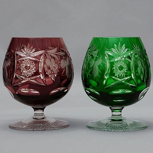 Полный Набор, все 8-мь Цветов, Бокалы для Коньяка, серия «Виноград» Хрусталь, NACHTMANN Германия.