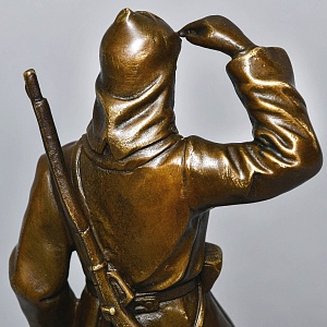 Авторская Бронзовая Статуэтка «Красноармеец в дозоре», Россия конец ХХ - начало ХХI веков. 