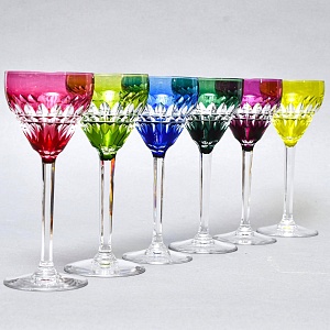 Бокалы для вина «Jardin Royal», Хрусталь Saint Louis. Франция, середина ХХ века.