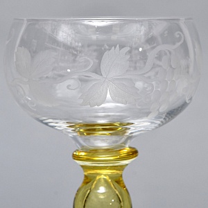 Антикварный Набор бокалов для Вина 8 шт. «MICADO VIGNE», Saint Louis. Франция, начало ХХ века. 