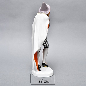 Антикварная Фарфоровая скульптура «Паяц с мандолиной», ROSENTHAL Германия - 1922 год.