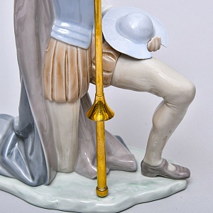 Коллекционная Фарфоровая статуэтка «Дон Кихот с копьем», Lladro Испания, 1984 - 1989 годы. 