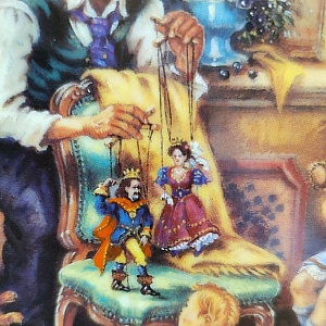 Коллекционная Тарелка «Кукольный театр» Фарфор, Weimar Porzellan Германия -1994 год.