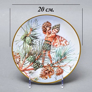 Коллекционная Фарфоровая Тарелка - Блюдо «Фея Сосны», Wedgwood Англия - 1989 год. 