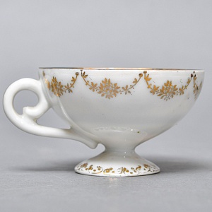 Антикварная Фарфоровая Кофейная пара «Две нимфы и путти», Erdmann Schlegelmilch Германия. 