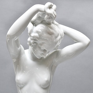 РЕДКОСТЬ! Большая Фарфоровая статуэтка «Обнаженная купальщица», Herend Венгрия.