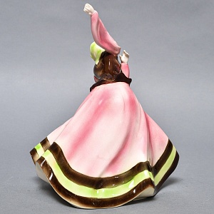 Коллекционная статуэтка «Народный Танец», Фаянс, HERTWIG Германия, 1941 - 1958 годы. 