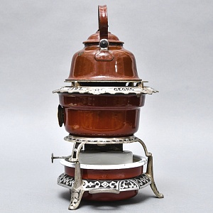 Редкость! Старинная Керосиновая Горелка - Плитка - Керогаз с Чайником, GEORG HALLER Германия -30 гг.