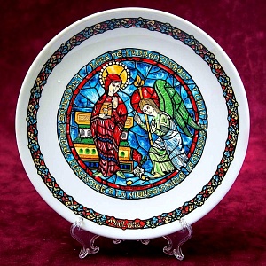 Коллекционная Тарелка - Блюдо «Благовещение» Фарфор, Henri d'Arceau-Limoge, Франция -1982 год.
