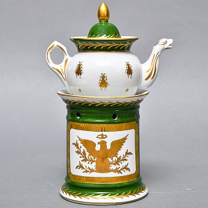 Антикварный Заварочный Чайник на подставке «Золотой орел», Франция - первая половина ХХ века. 