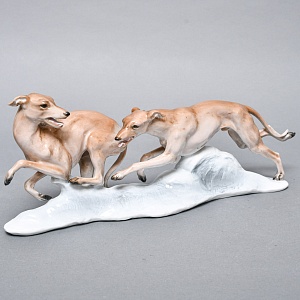Коллекционная статуэтка Собаки - «Английские Борзые. Грейхаунды», Фарфор ROSENTHAL Германия. 