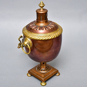 Редкость! Старинный Медный Угольный Самовар на 2,5 л. Германия, начало XX века.