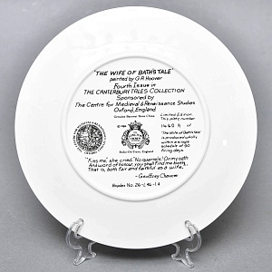 Коллекционная тарелка «Кентерберийские истории. Рассказ жены Бата», Фарфор The Longton Crown Англия.