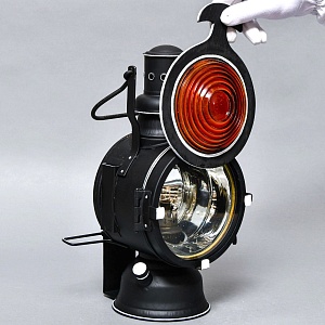 Редкость! Большой Железнодорожный Керосиновый Сигнальный Фонарь, Германия -1974 год.