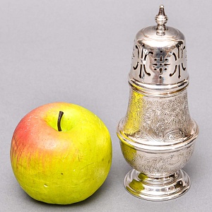Винтажная Металлическая Баночка - Емкость - Флакон для сахарной пудры, Silverplated Англия 50гг.